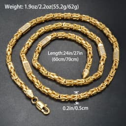 1PC Hot Selling Men's Women's Necklace 5mm Wide Square Hip-Hop Chain Inlaid Exquisite Shiny Zircon Suitable Daily Party Gifts