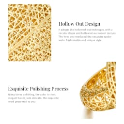 IVOG Hollow Out Design Rings for Women Lines Are Fine and Irregularly Interwoven Rings Fashion Jewelry Gift