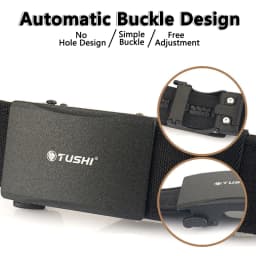 TUSHI Brand 3.8 Wide Thickened Gun Hanging Double-Layer Nylon Cloth Belt Versatile Outdoor Tactical Automatic Buckle Men's Belt