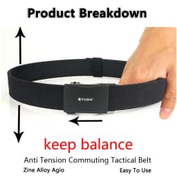 TUSHI Brand 3.8 Wide Thickened Gun Hanging Double-Layer Nylon Cloth Belt Versatile Outdoor Tactical Automatic Buckle Men's Belt