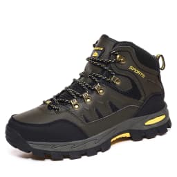 New Leather Men's Boots Outdoor Waterproof Hiking Boots Lightweight Non-slip Men Sneakers Fashion Desert Men Work Ankle Boots
