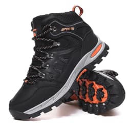New Leather Men's Boots Outdoor Waterproof Hiking Boots Lightweight Non-slip Men Sneakers Fashion Desert Men Work Ankle Boots