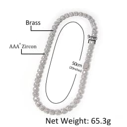 UWIN Cluster Floral Cubic Zircon Necklaces for Women 9mm AAA Iced Out Bling CZ Necklaces Silver Color Fashion Jewelry for Gift