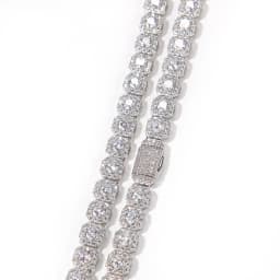UWIN Cluster Floral Cubic Zircon Necklaces for Women 9mm AAA Iced Out Bling CZ Necklaces Silver Color Fashion Jewelry for Gift