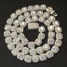 UWIN Cluster Floral Cubic Zircon Necklaces for Women 9mm AAA Iced Out Bling CZ Necklaces Silver Color Fashion Jewelry for Gift