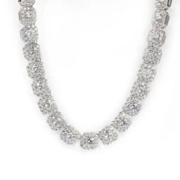 UWIN Cluster Floral Cubic Zircon Necklaces for Women 9mm AAA Iced Out Bling CZ Necklaces Silver Color Fashion Jewelry for Gift