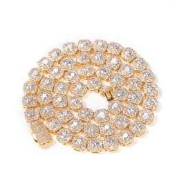 UWIN Cluster Floral Cubic Zircon Necklaces for Women 9mm AAA Iced Out Bling CZ Necklaces Silver Color Fashion Jewelry for Gift
