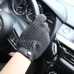 High Quality New Leather Men's Driving Non-Slip Gloves Touch Screen Sheepskin Knitted Breathable Riding Motorcycle Gloves
