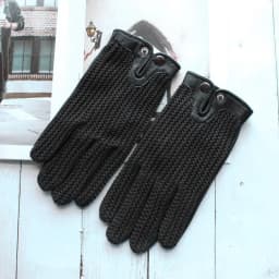High Quality New Leather Men's Driving Non-Slip Gloves Touch Screen Sheepskin Knitted Breathable Riding Motorcycle Gloves