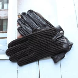 High Quality New Leather Men's Driving Non-Slip Gloves Touch Screen Sheepskin Knitted Breathable Riding Motorcycle Gloves