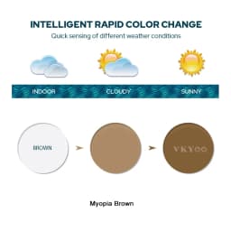 VICKY Photochromic Gray Brown Pink Purple Blue Series 1.56 1.61 1.67 Prescription Glasses Lenses For Myopia Hyperopia