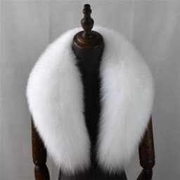 Fox Fur Collar 100% Real Fox Fur Scarf Winter Women Natural Fur Gray Collar Large Size Neck Warmer Fur Scarf Shawls