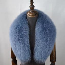 Fox Fur Collar 100% Real Fox Fur Scarf Winter Women Natural Fur Gray Collar Large Size Neck Warmer Fur Scarf Shawls