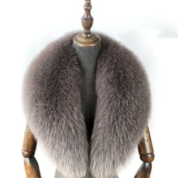 Fox Fur Collar 100% Real Fox Fur Scarf Winter Women Natural Fur Gray Collar Large Size Neck Warmer Fur Scarf Shawls
