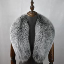 Fox Fur Collar 100% Real Fox Fur Scarf Winter Women Natural Fur Gray Collar Large Size Neck Warmer Fur Scarf Shawls