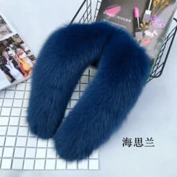 Fox Fur Collar 100% Real Fox Fur Scarf Winter Women Natural Fur Gray Collar Large Size Neck Warmer Fur Scarf Shawls