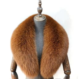 Fox Fur Collar 100% Real Fox Fur Scarf Winter Women Natural Fur Gray Collar Large Size Neck Warmer Fur Scarf Shawls