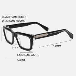 Thicken Acetate Glasses Frame Men Vintage Square Myopia Prescription Eyeglasses Frame Reading Glasses Luxury Brand Eyewear