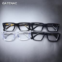 Thicken Acetate Glasses Frame Men Vintage Square Myopia Prescription Eyeglasses Frame Reading Glasses Luxury Brand Eyewear