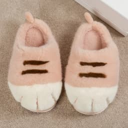 Ins Cat Paw Slippers Adults Winter Flip Flops Men Warm Fur Slides Fluffy Kitten Fuzzy House Shoes Unisex Animal Claw Slipper Man