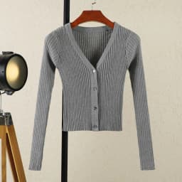 Cardigan Female Black Cropped Korean Style Knitted Sweater Long Sleeve Top Sweaters Knit Ladies Women's Coat Spring 2025 Blouses