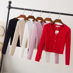 Cardigan Female Black Cropped Korean Style Knitted Sweater Long Sleeve Top Sweaters Knit Ladies Women's Coat Spring 2025 Blouses