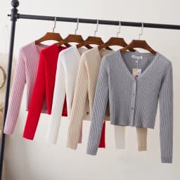 Cardigan Female Black Cropped Korean Style Knitted Sweater Long Sleeve Top Sweaters Knit Ladies Women's Coat Spring 2025 Blouses