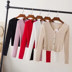 Cardigan Female Black Cropped Korean Style Knitted Sweater Long Sleeve Top Sweaters Knit Ladies Women's Coat Spring 2025 Blouses