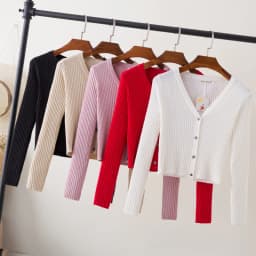 Cardigan Female Black Cropped Korean Style Knitted Sweater Long Sleeve Top Sweaters Knit Ladies Women's Coat Spring 2025 Blouses