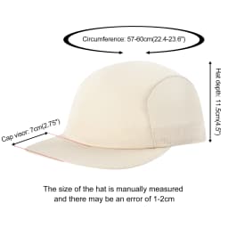 VOBOOM Unstructured Baseball Cap Flat Brim Sports Cap Quick Dry Outdoor Cap for Men and Women