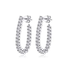 KNOBSPIN All Moissanite Earrings for Women Wedding Party Luxury Earring Jewelry s925 Sterling Sliver Plated 18k Gold Ear Stud