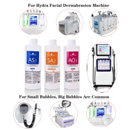 1200ML 3pcs/Lot Hydrofacial Liquid Face Serum Facial Aqua Peel Solution AS1 SA2 AO3 For Beauty Machine SkinCare Deep Cleaning