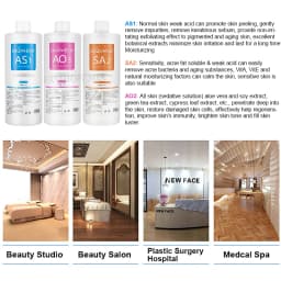 1200ML 3pcs/Lot Hydrofacial Liquid Face Serum Facial Aqua Peel Solution AS1 SA2 AO3 For Beauty Machine SkinCare Deep Cleaning