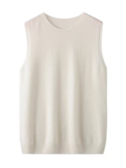 2024 New Women O-neck Sleeveless Sweater 100% Merino Wool Pullover Waistcoat Cashmere Knitwear Spring Summer Autumn Casual Vest