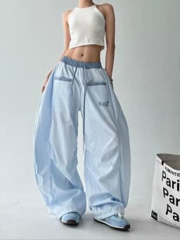 Streetwear Hip Hop Plaid cargo Pant Women Summer Loose Design Scimitar Jazz Dance Wide Leg Pants High Waist All Match Long Pants