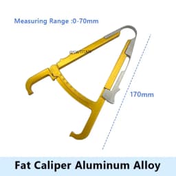 Stainless Steel /Aluminum Alloy Fat caliper skin pleat thickness gauge 0-70mm body fat Measuring clip Tool