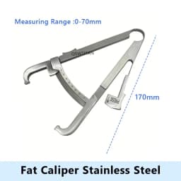 Stainless Steel /Aluminum Alloy Fat caliper skin pleat thickness gauge 0-70mm body fat Measuring clip Tool
