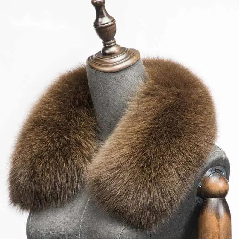 Winter Natural Fox Fur Scarf Square Collar For Men Short Scarves Neck Warm Thick Scarves Real Fox Fur Shawl Male Coat Decorate
