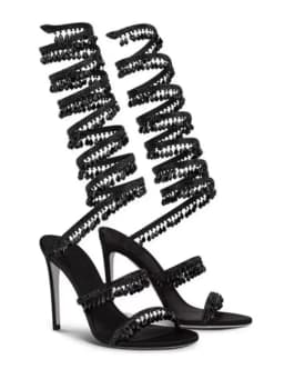 2025 Women's New Fashion Tassel Crystal Shoes Sexy Banquet Party Stiletto High Heels Women's Large Sandals Dance Shoes