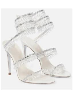 2025 Women's New Fashion Tassel Crystal Shoes Sexy Banquet Party Stiletto High Heels Women's Large Sandals Dance Shoes