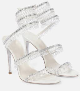 2025 Women's New Fashion Tassel Crystal Shoes Sexy Banquet Party Stiletto High Heels Women's Large Sandals Dance Shoes