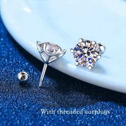 Gica Gema 0.5-2ct Moissanite Screw Stud Earrings D Color 925 Sterling Silver Diamond Earrings For Women Wedding Fine Jewelry