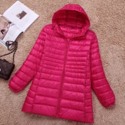 Plus Size 5XL 6XL 7XL Women's Hooded Puffer Jackets 2023 New Arrivals Female Ultra Lightweight Packable Warm Slim Fit Down Coat