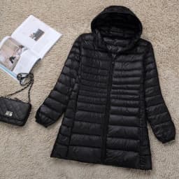 Plus Size 5XL 6XL 7XL Women's Hooded Puffer Jackets 2023 New Arrivals Female Ultra Lightweight Packable Warm Slim Fit Down Coat