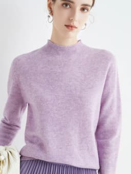 Women 100% Merino Wool Sweater For Autumn Winter First Line Seamless Half-high Collar Pullover Basic Top OL Solid Soft Cashmere