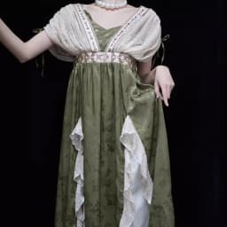 2024 New Lolita Retro Jacquard Elegant Dress Y2K Vintage Cosplay Green Daily Temperament Gorgeous Elegant Queen Princess Dresses