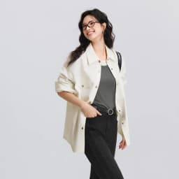 Semir Long Sleeve Shirt Women Mid-Length Diamond Pattern Cotton 2025 New Spring Oversize Top for Casual and Chic Looks