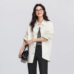 Semir Long Sleeve Shirt Women Mid-Length Diamond Pattern Cotton 2025 New Spring Oversize Top for Casual and Chic Looks