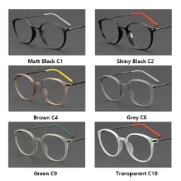 2025 Acetate Titanium Glasses Frame for Men Women Brand Design Retro Vintage Round Eyeglasses frames High Quality male Eyewear