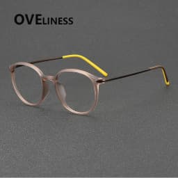 2025 Acetate Titanium Glasses Frame for Men Women Brand Design Retro Vintage Round Eyeglasses frames High Quality male Eyewear